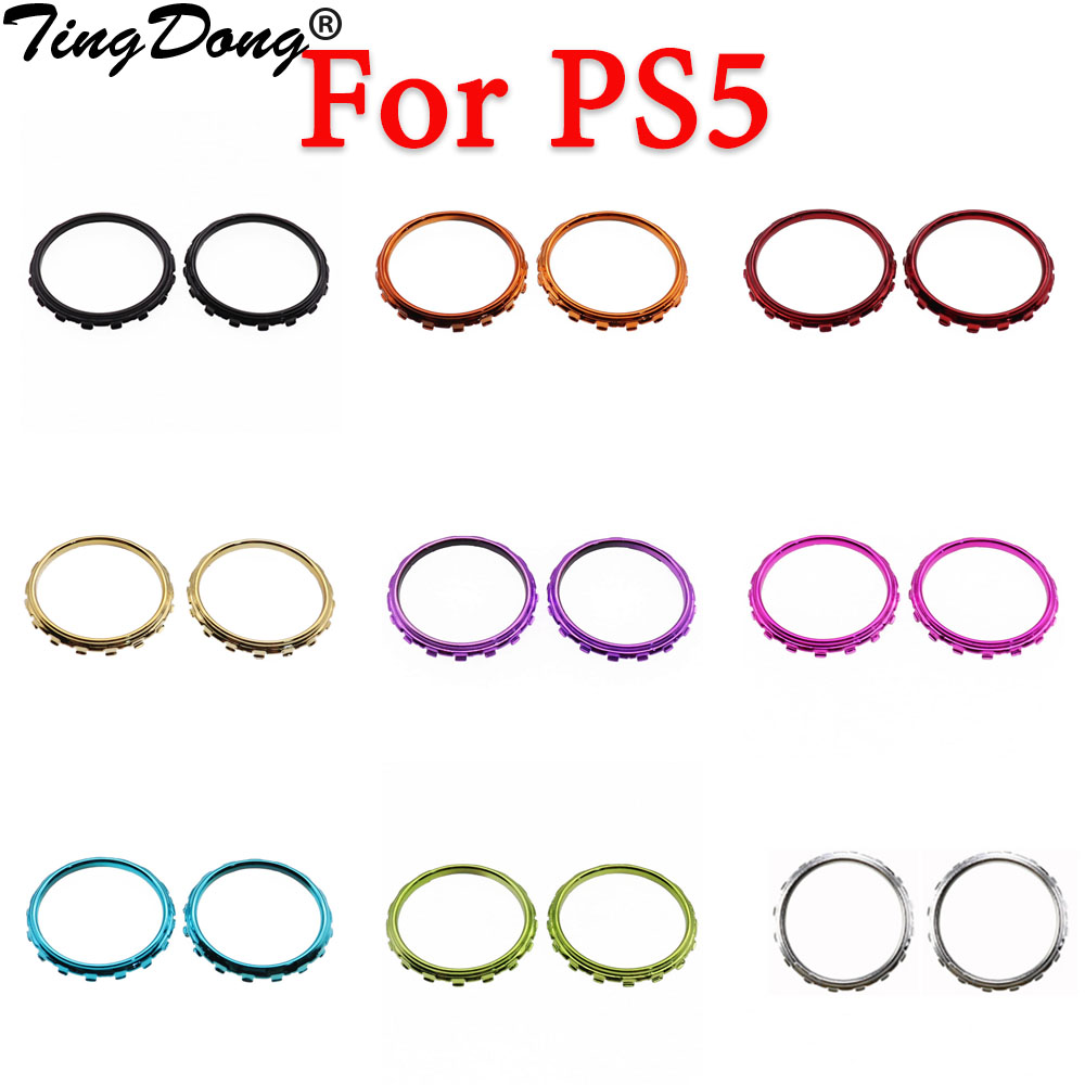 Sony Controller Dualsense - TingDong 1set=2pcs Replacement Accessories Chrome Thumbstick