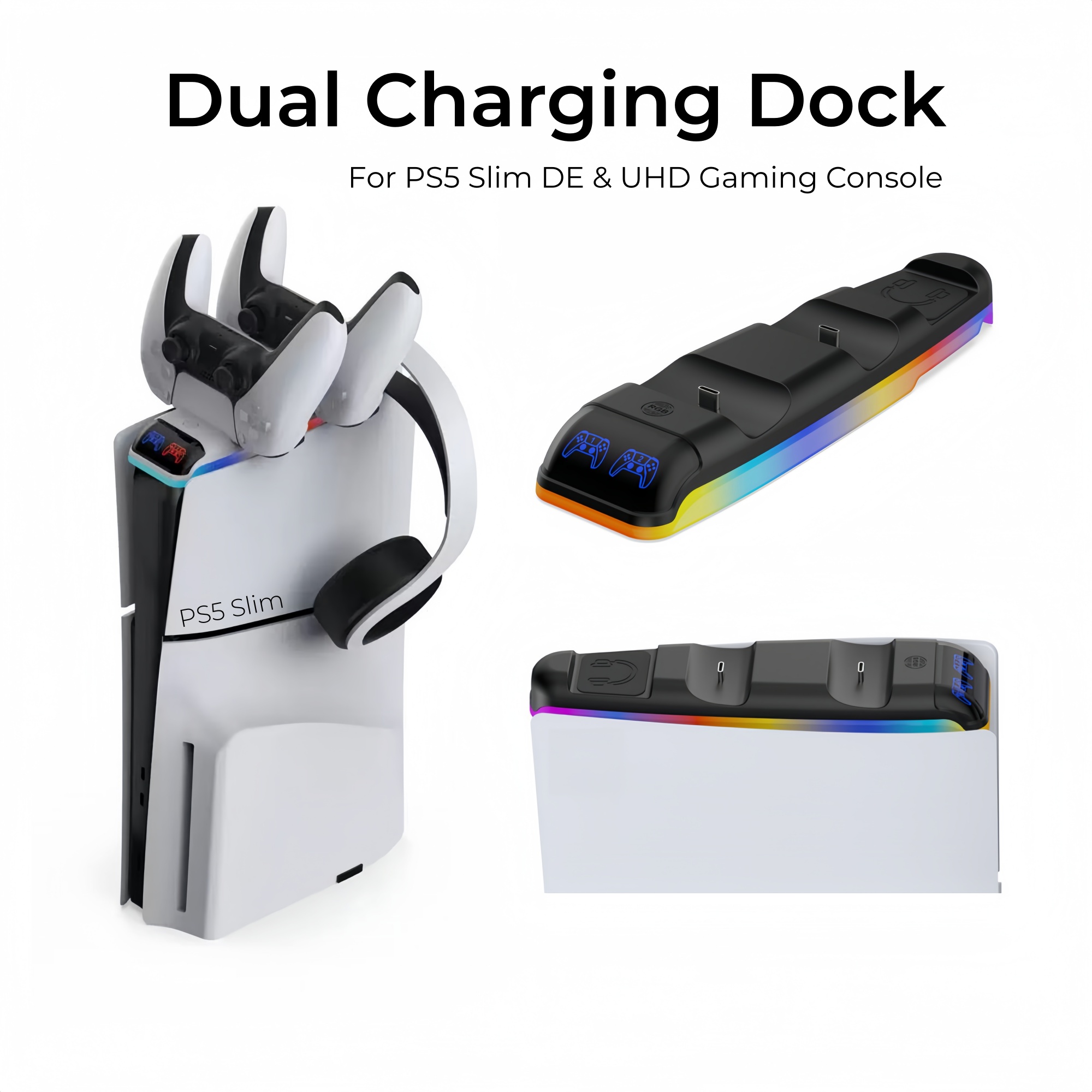 RGB Light Charging Dock For PS - đánh giá và giá Sony Controller Dualsense