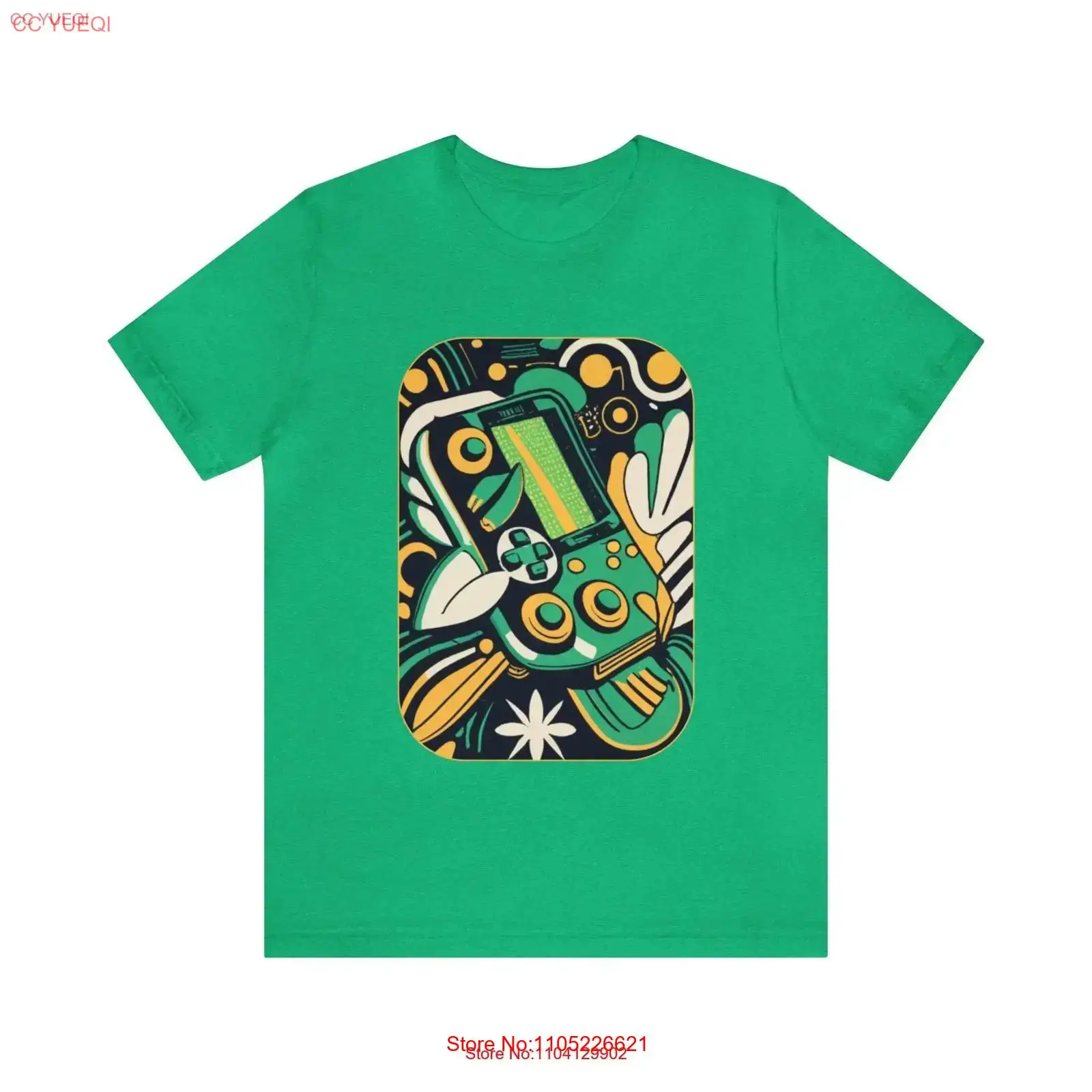 Leafy Green Jersey T Shirt ret - đánh giá và giá Gaming Console Old School